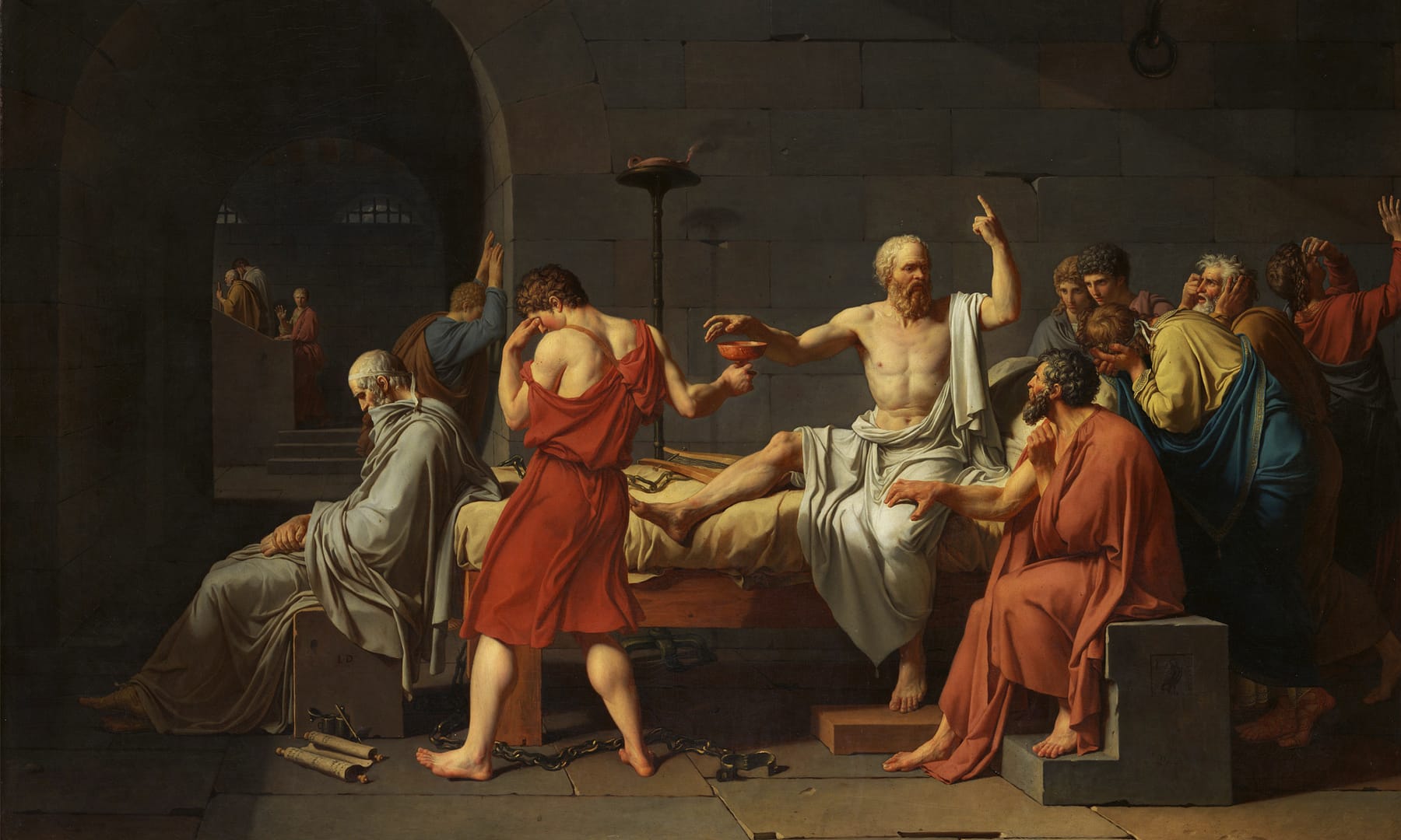 Art Critique: Famous Painting- The Death of Socrates by Jacques-Louis Daveed